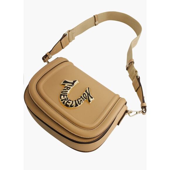 True Religion Tan Horseshoe Logo Crossbody Bag NWT - Picture 5 of 6